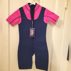 Kids Swim Wetsuit in Pink and Blue